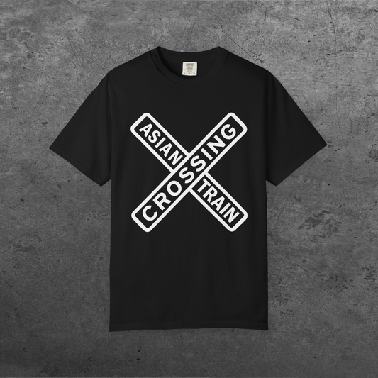 Asian Crossing Train Sign Tee | Comfort Colors Unisex