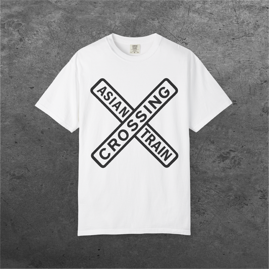 Asian Crossing Train Sign Tee | Comfort Colors Unisex
