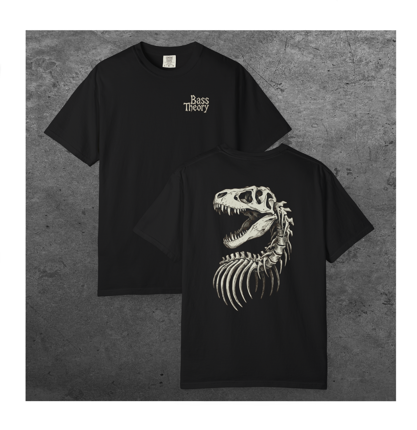 T-Rex Skeleton Tee | Bass Theory | Comfort Colors Unisex