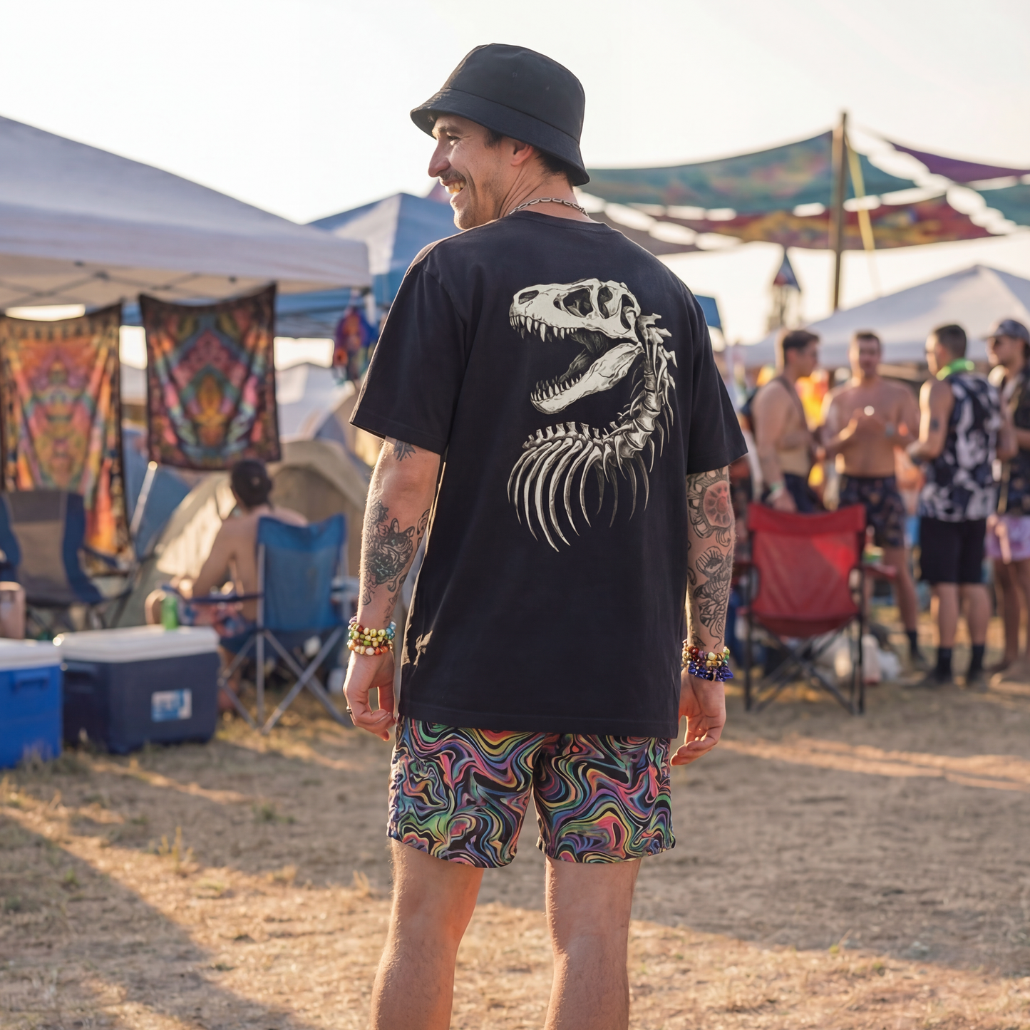 T-Rex Skeleton | Bass Theory | Comfort Colors Unisex