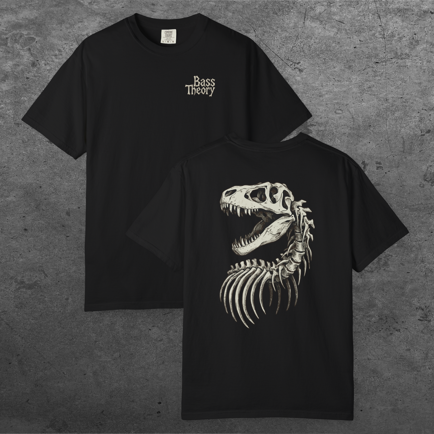 T-Rex Skeleton | Bass Theory | Comfort Colors Unisex
